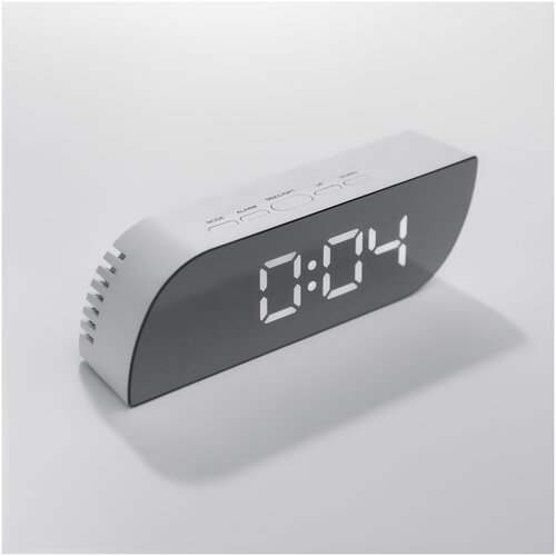 Часы электронные с будильником, календарем и термометром WOGOW Черный