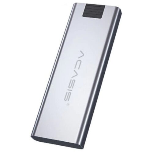 Корпус для жесткого диска Acasis M08-GF M.2 NGFF SATA III SSD Solid State Drive Enclosure USB Type C Adapter, серебристый