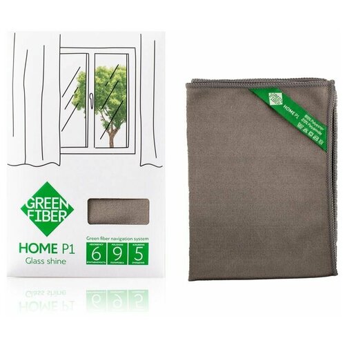 Салфетка для стекла Green Fiber HOME P1