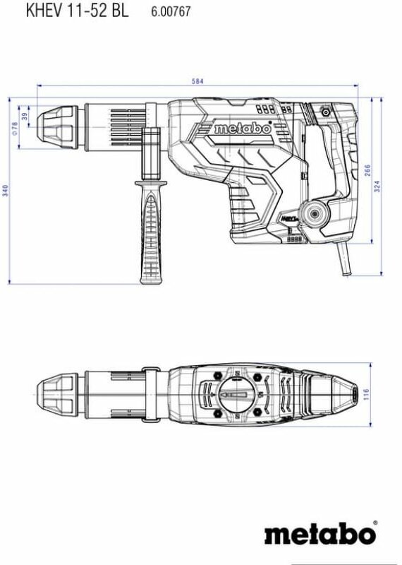 Перфоратор Metabo KHEV 11-52 BL - фотография № 6