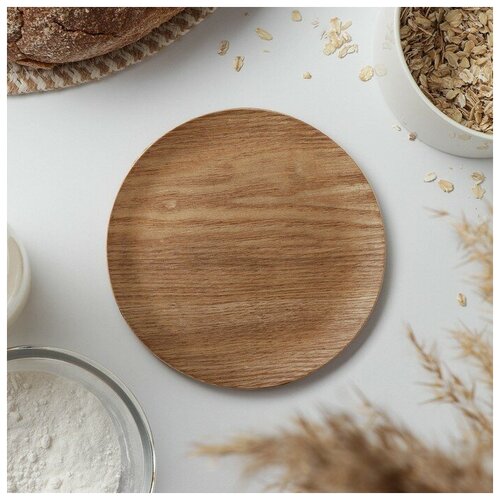 Деревянное блюдо 25 см плоское Индонезия VITtovar 1241₽