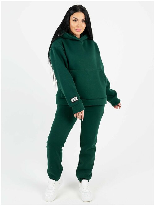 Костюм Instinity, худи и брюки, спортивный стиль, свободный силуэт, размер 44, зеленый