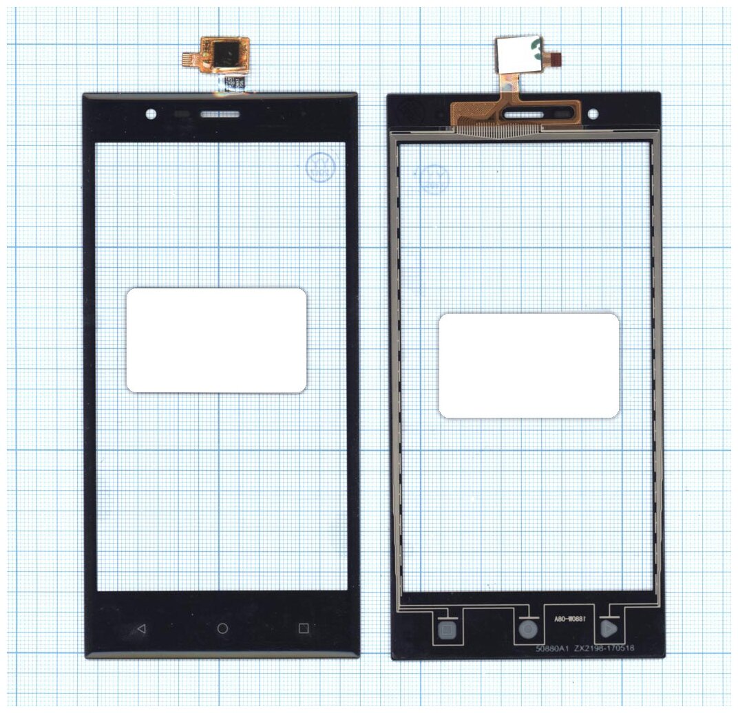 Сенсорное стекло (тачскрин) для Highscreen Boost 3, 3 Pro, 3 SE, 3 SE Pro черное