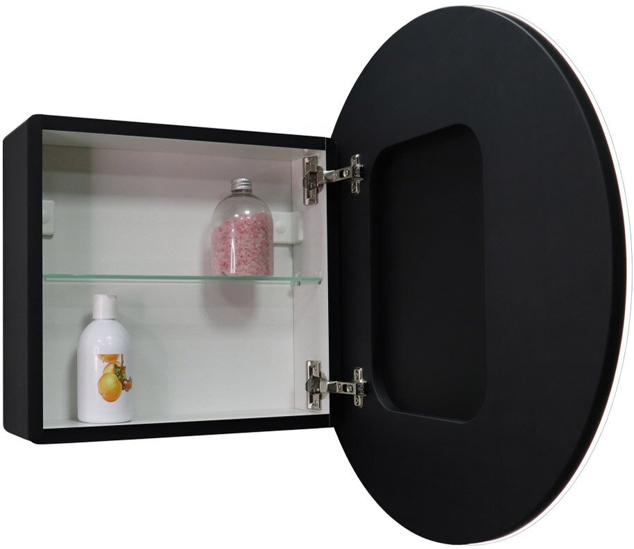 Зеркальный шкаф Континент Torneo 600х600 мм с подсветкой черный - фотография № 7