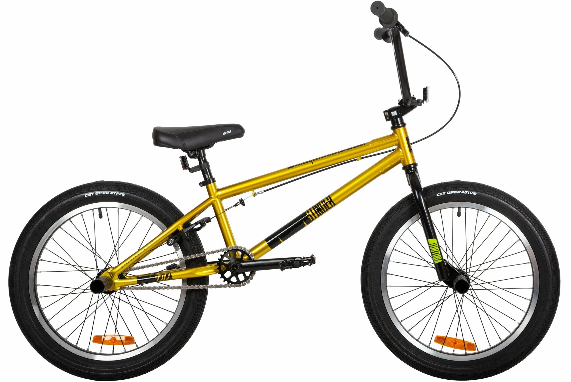 Велосипед BMX STINGER 20" TORTUGA зеленый, сталь, размер 10"