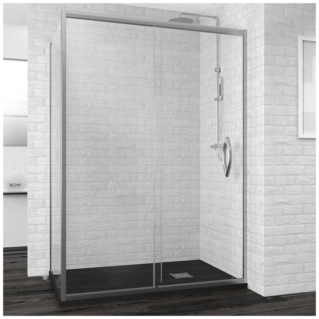 Душевой уголок RGW Passage PA-016+120 см (160-163)x120x195 профиль хром, стекло прозрачное