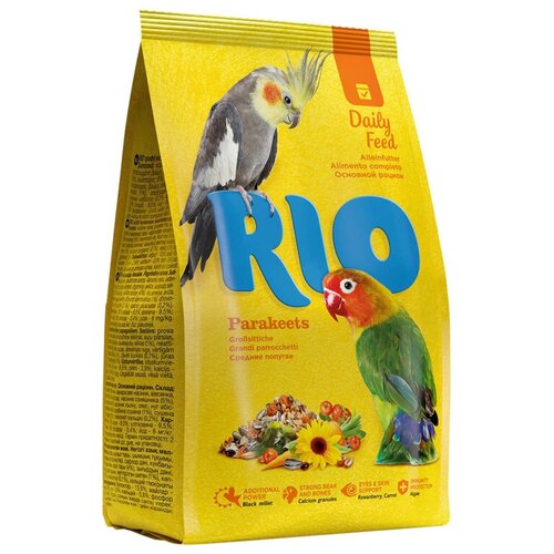 рио рио для средних попугаев 500 г RIO PARAKEETS – Рио корм для средних попугаев (500 гр х 10 шт)