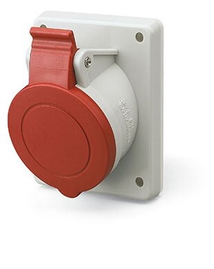 фото Розетка силовая (CEE) панельная (фланцевая) DKC DIS4131663