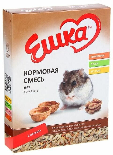 Ешка Кормовая смесь «Ешка» для хомяков, с орехами, 450 г