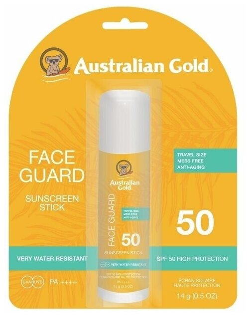 Солнцезащитный стик для лица Face Guard Sunscreen Stick SPF50 Australian Gold