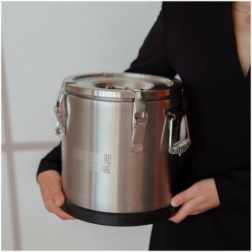 Термос профессиональный большой для еды, супа с широким горлом 8 литров/ Посуда туристическая для похода