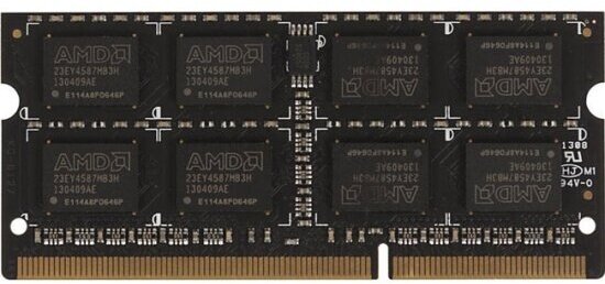 Оперативная память Amd SO-DIMM DDR3 2Gb 1333MHz pc-10600 (R332G1339S1S-UO) оем