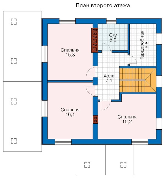 Проект газобетонного дома Catalog-Plans-40-04BY (157,29кв.м, 10x9,5м, газобетон 400) - фотография № 3