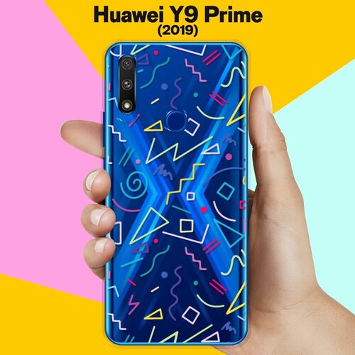 Силиконовый чехол Цветной узор на Huawei Y9 Prime (2019) силиконовый чехол узор из такс на huawei y9 prime 2019
