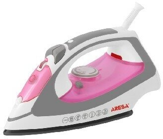 Утюг ARESA AR-3106 2400 Вт белый/розовый