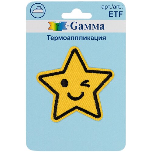 Gamma ETF Термоаппликация № 02 1 шт 01-224 Звезда 5.5 х 5.5 см gamma etf термоаппликация 02 1 шт 01 249 жираф 4 х 3 см