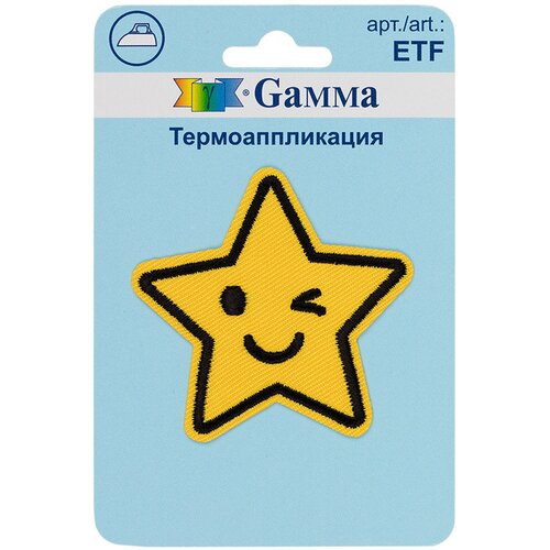 Gamma ETF Термоаппликация № 02 1 шт 01-224 Звезда 5.5 х 5.5 см gamma etf термоаппликация 02 1 шт 01 244 мороженое 3 х 6 см