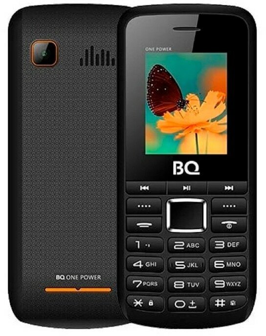 Сотовый телефон BQ M-1846 One Power, 1.77", 2 sim, 32Мб, microSD, 2500 мАч, чёрно-оранжевый