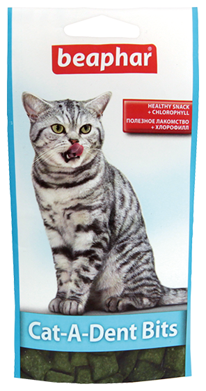 Beaphar Подушечки для кошек для чистки зубов Cat-A-Dent Bits, 35г