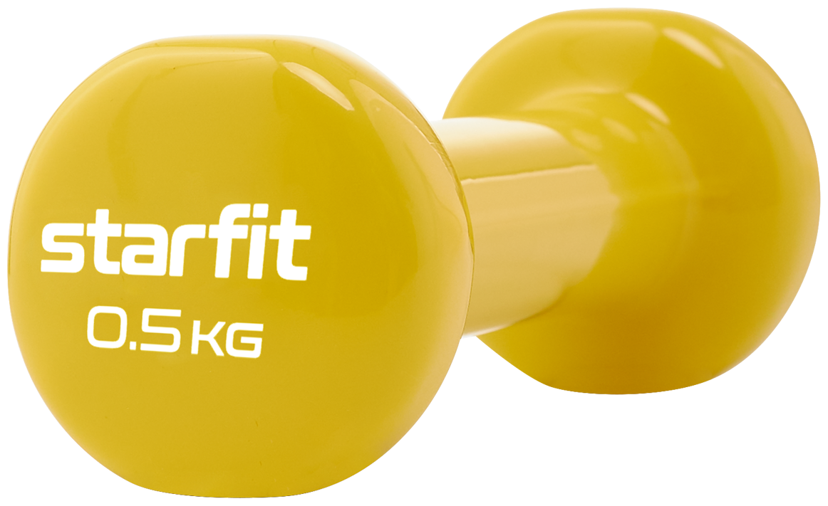 Гантель виниловая Starfit Db-101 0,5 кг, желтый