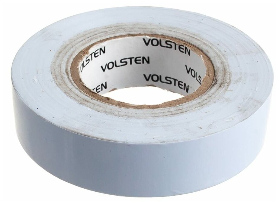 Изолента Volsten V02-7W-18х19-20 018х19 белая 20 метров 9783 15085561