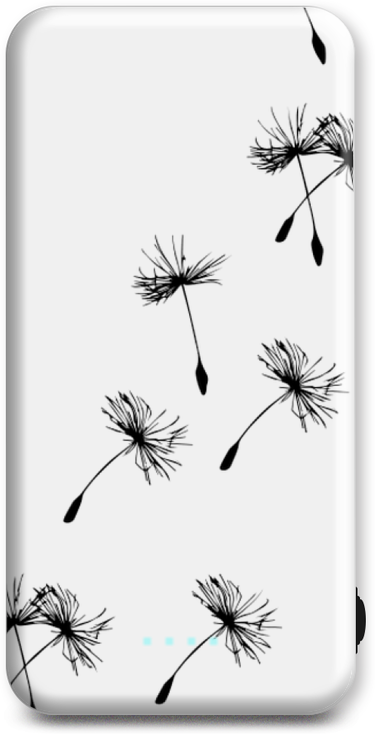Power Bank (Повербанк) на 10 000 mAh, павер банк, переносной аккумулятор для зарядки телефона, повербанк с рисунком Летящие одуванчики