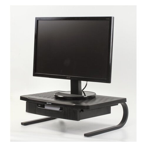 фото Подставка для оргтехники brauberg, 1 отделение, 460х300х145 мм, металлическое основание, черная, 512667