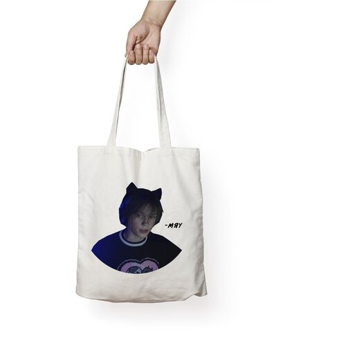 фото Сумка шоппер каждому своё, текстиль, бежевый