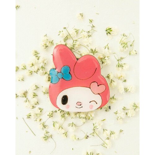 Брошь Inspiria, розовый, белый