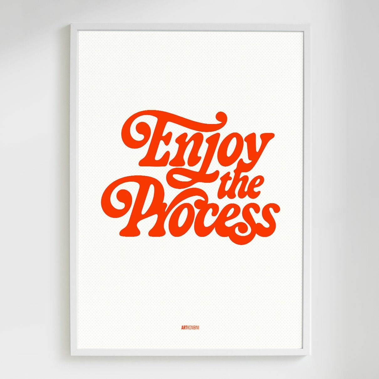 Мотивационный постер с надписью ENJOY THE PROCESS формата А3 (42 x 30 см) в тубусе