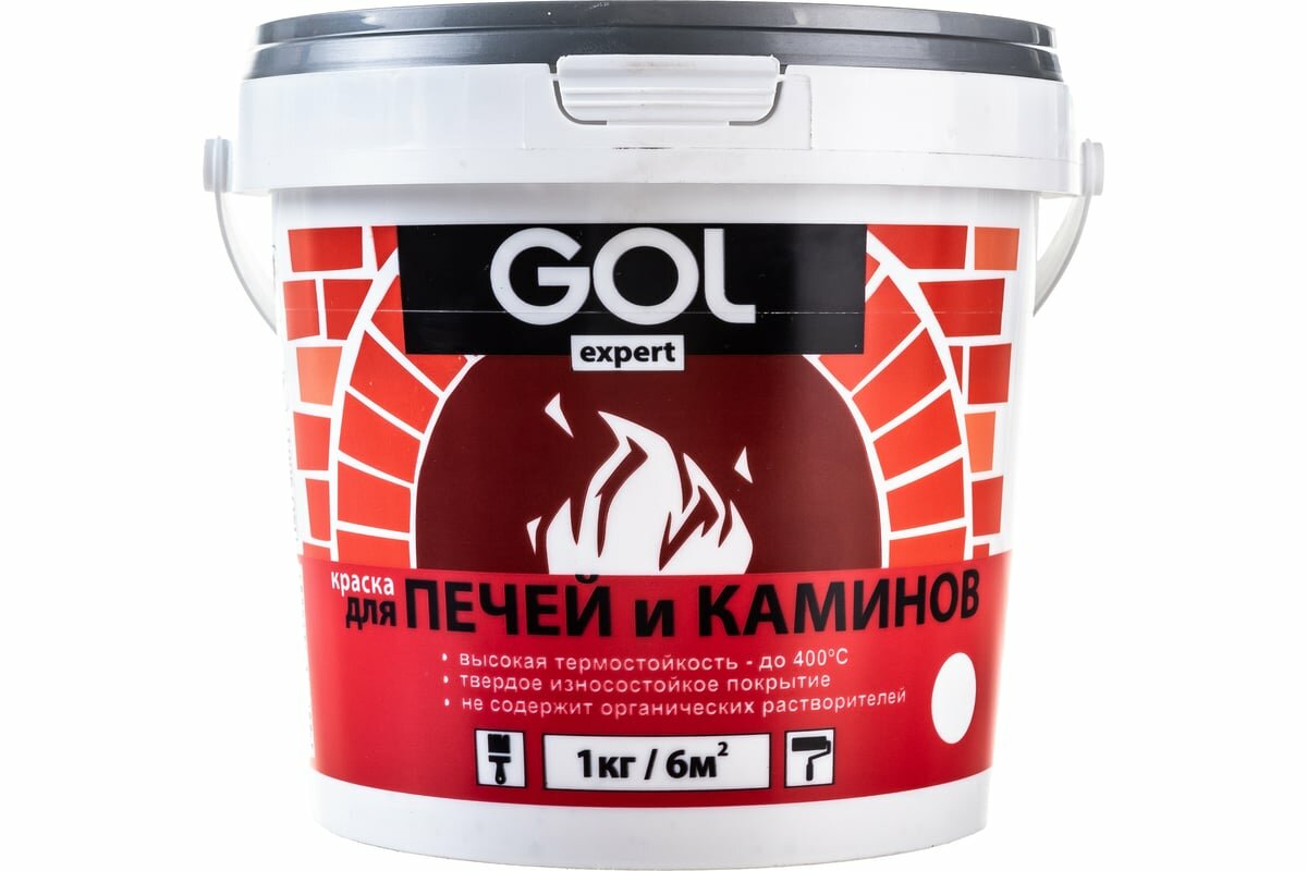 PALIZH Краска для печей и каминов GOLexpert 141 белая 1кг 11595132