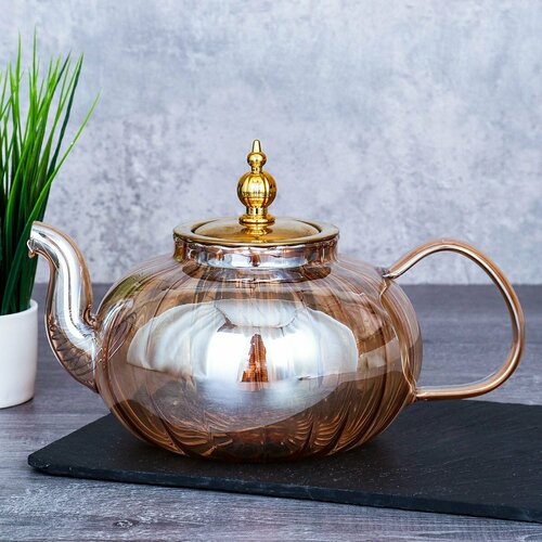 Чайник заварочный стеклянный 850 мл с ситечком 1290₽