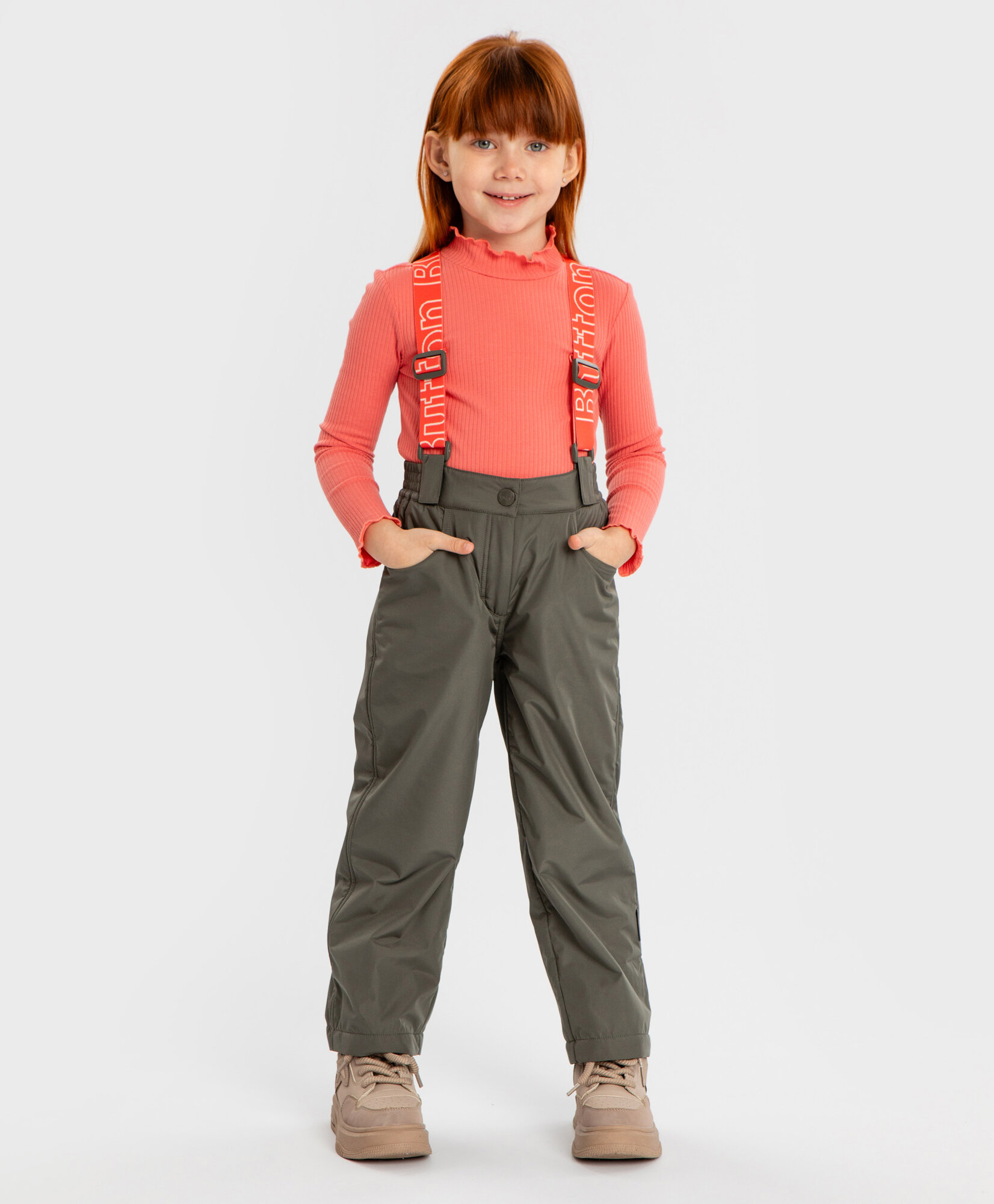 Брюки утеплённые Button Blue размер 116  хаки