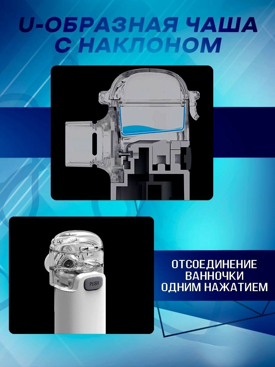 Изображение Ультразвуковой ингалятор (небулайзер) Xiaomi Andon Micro Mesh Nebulizer VP-M3A
