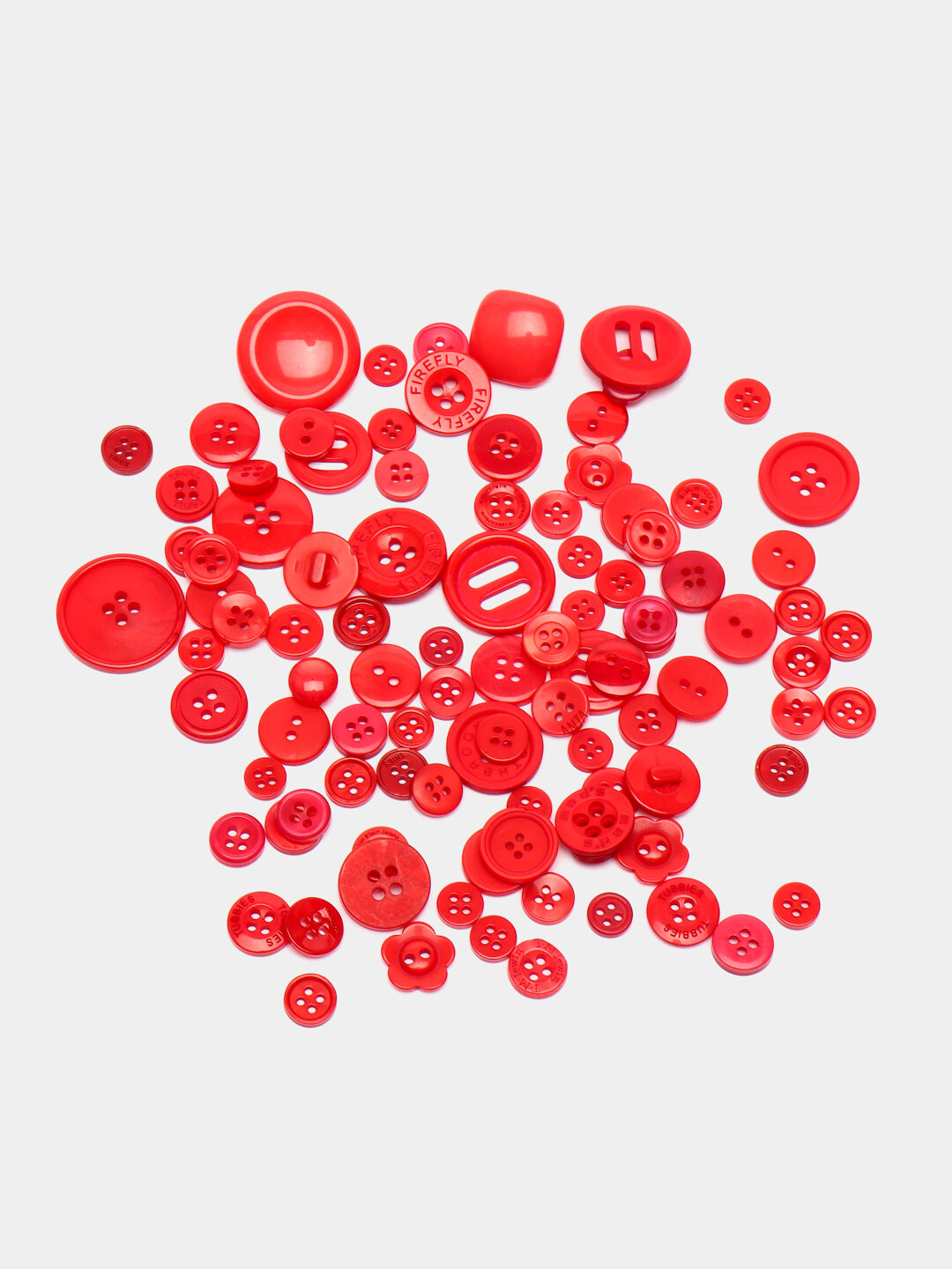 Пуговицы декоративные Разные  Цвет Красный