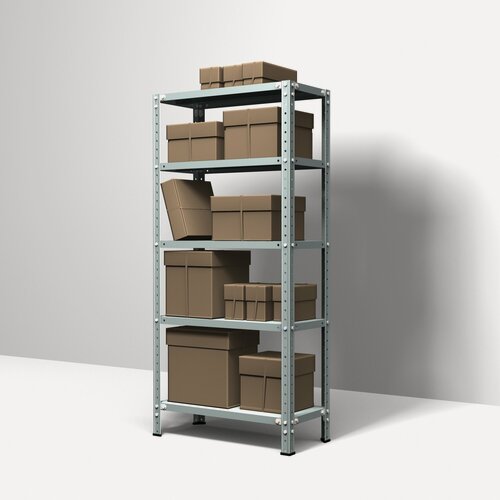 Изображение товара Стеллаж металлический 250х120х40 см, 5 полок, до 100 кг на полку