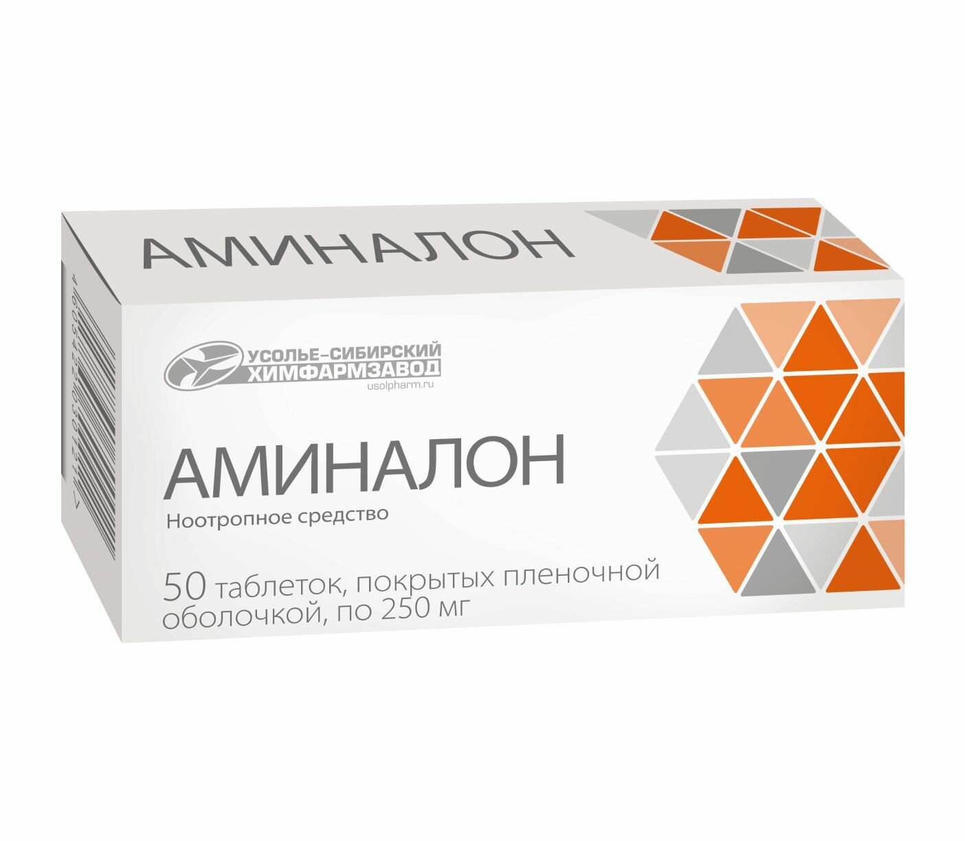 Аминалон таблетки покрытые пленочной оболочкой 250 мг 50 шт
