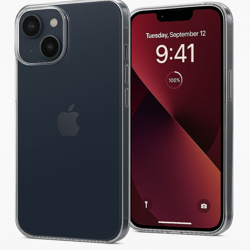 Чехол прозрачный, для Iphone 13, силикон, противоударный, прозрачный.