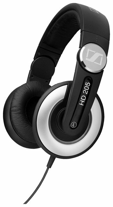 Наушники мониторы Sennheiser HD 205 II 3м черный/серебристый проводные (оголовье)