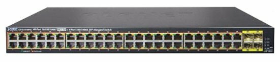 IPv6/IPv4, 48-Port Managed 802.3at POE+ Gigabit Ethernet Switch + 4-Port 100/1000X SFP (440W)