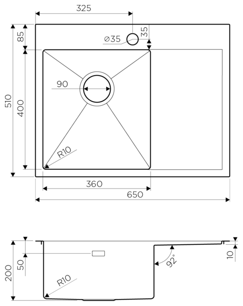 Кухонная мойка Omoikiri Akisame 65-LG-L - фотография № 16