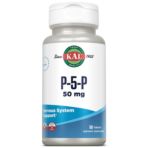 KAL P-5-P The Most Active Form of B-6 (P-5-P Самая активная форма B-6) 50 мг 50 таблеток (KAL)
