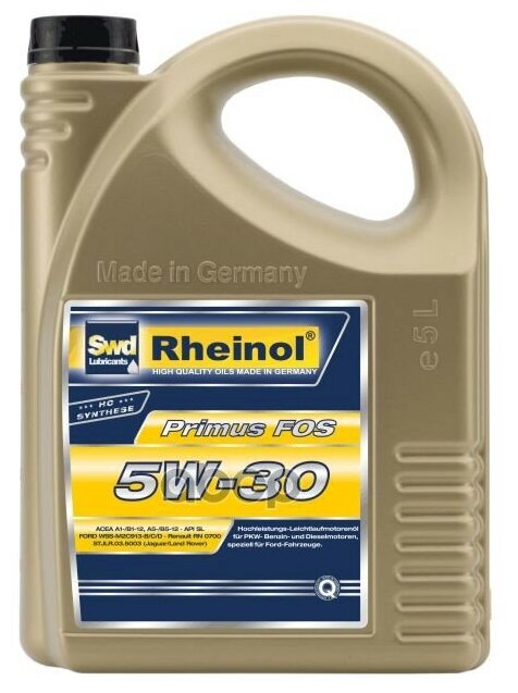 Моторное масло Swd Rheinol Primus FOS SAE 5W-30 арт. 31173180