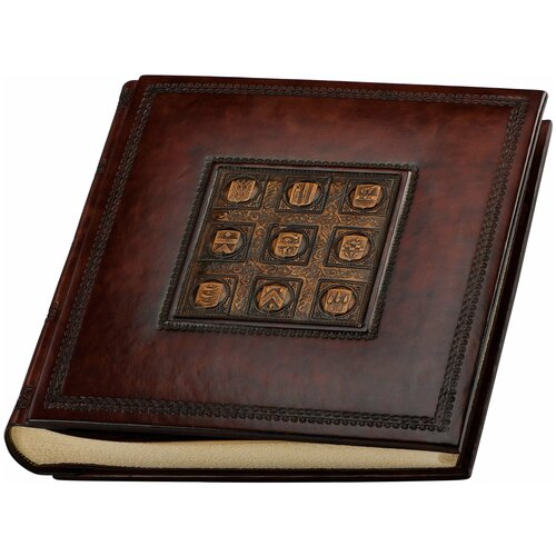 Семейный фотоальбом кожаный FLORENTIA Coats of arms, 30x30 см, кожа, 50 листов, Италия.