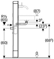 Рамная инсталляция GEBERIT 131.047.SQ.1 MONOLITH умбра