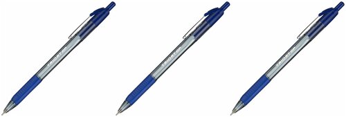 Unimax Ручка шариковая автоматическая Trio RT GP, синий, 3 шт