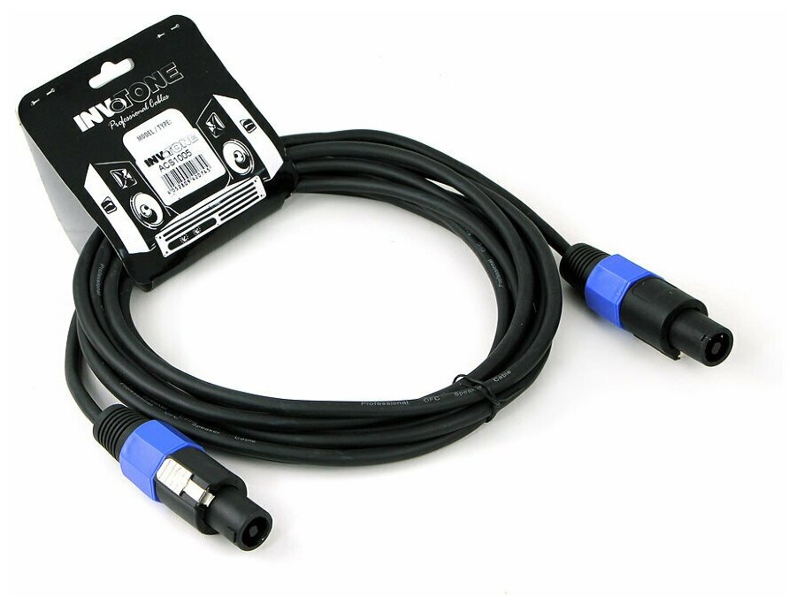 Invotone ACS1010 - Колоночный кабель 2х1,5мм, спикон <-> спикон 10 м