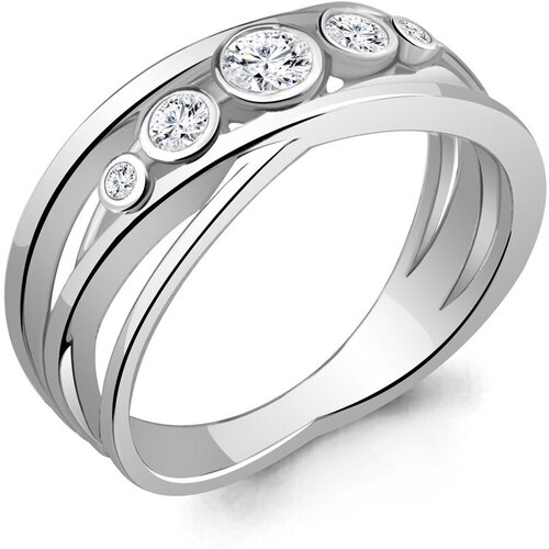 Кольцо Diamant online, серебро, 925 проба, фианит, размер 19 кольцо diamant online серебро 925 проба фианит размер 19