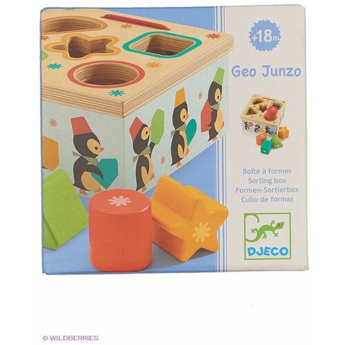 Развивающая игрушка DJECO Пингвины, 5 дет., разноцветный развивающая игрушка djeco забавные кубики 10 дет
