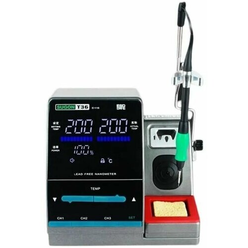 Паяльная станция Sugon T36 sugon t36 soldering station oem jbc c115 series nano soldering iron tips for precision bga pcb ic welding repair